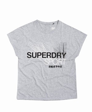 Superdry Core Split Back Női Pólók Szürke | FEPQJ0924